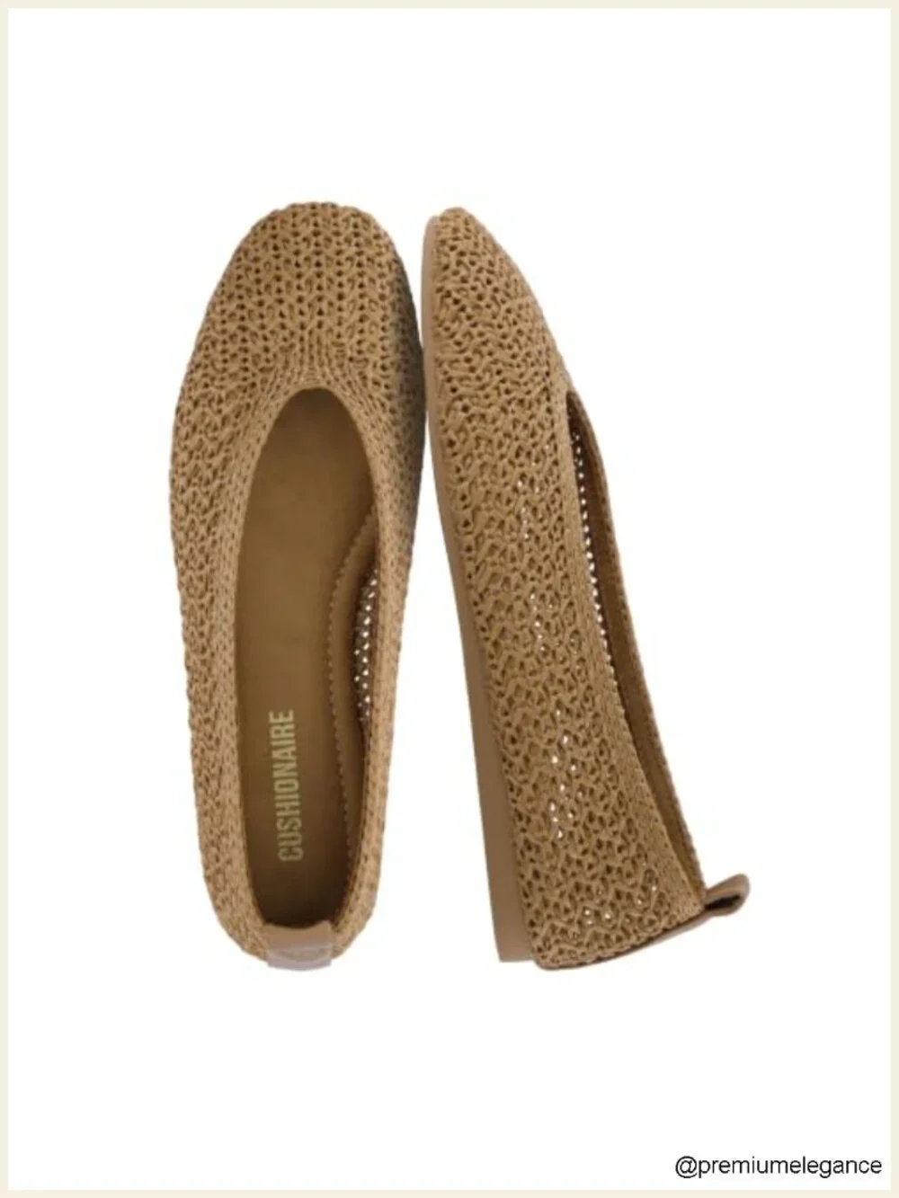 Lightweight Woven Ballet Flats with Memory Foam and Pull On Tab